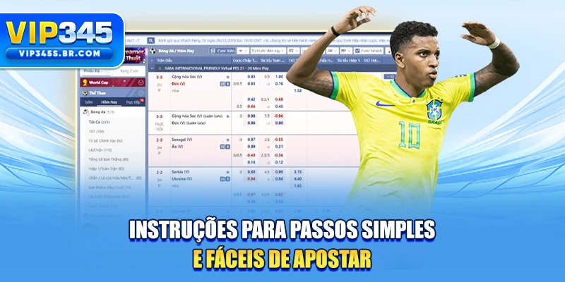 Instruções para passos simples e fáceis de apostar