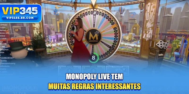 Monopoly Live tem muitas regras interessantes