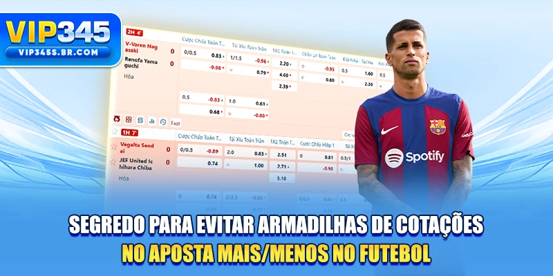 Segredo para evitar armadilhas de cotações no aposta mais/menos no futebol